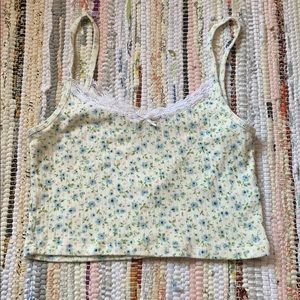 Brandy melville floral lace skylar tank